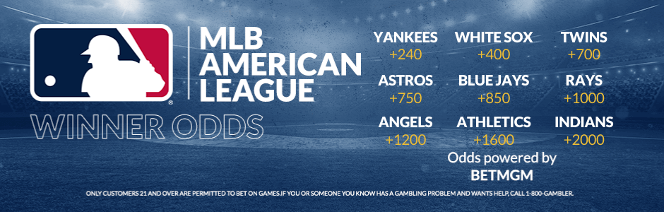 mlb american league winner odds