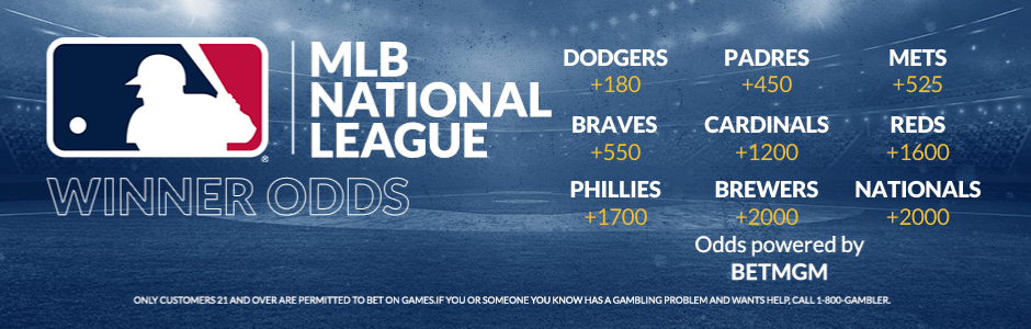 mlb national league winner odds